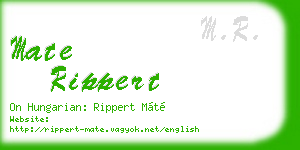 mate rippert business card